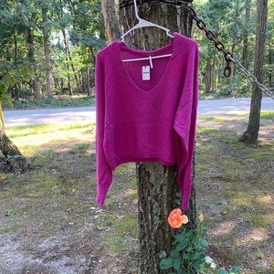 Free People purple cashmere sweater. Size M
